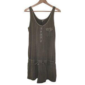 Michael Stars Sleeveless Romper Womens Medium Button Front 100% Cotton Comfy